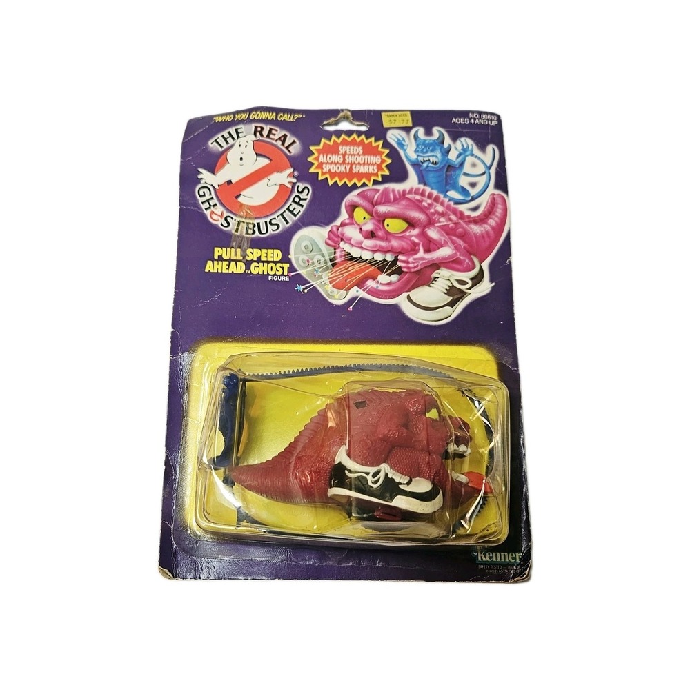 Vintage Ghostbusters Pull Speed Ahead Ghost MOC Kenner Product NEW